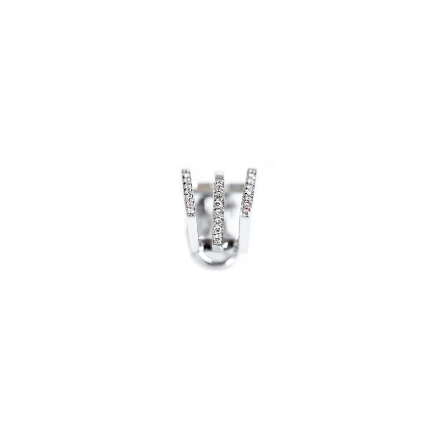 'Congiunzioni' cuff earring with diamonds CONGIUNZIONI | OR3 MONOAU18B CT 0,10